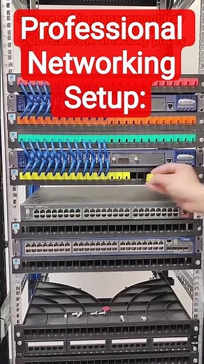 ​Professional Networking Setup: Step-by-Step Cable Routing, #shortvideo #networking #serverrack