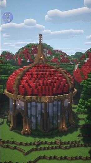 Minecraft GIANT Mushroom Library Timelapse! #minecraft #minecraftbuilding