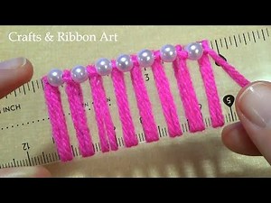 Easy Trick with Scale - Amazing Flower Craft Ideas with Wool - Hand Embroidery Flower Design