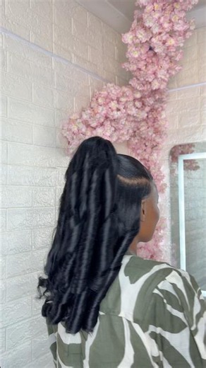 Half up half down ponytail 🌸#tutorial #hairstyle #ponytail