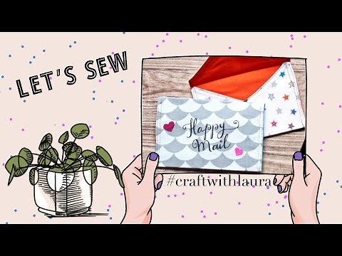 Sew a FABRIC ENVELOPE - Reusable envelope