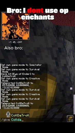 when bro doesnt use op enchants...