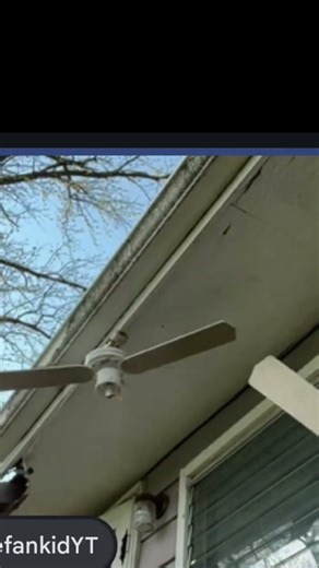 my friend destroying a ceiling fan for 14 seconds