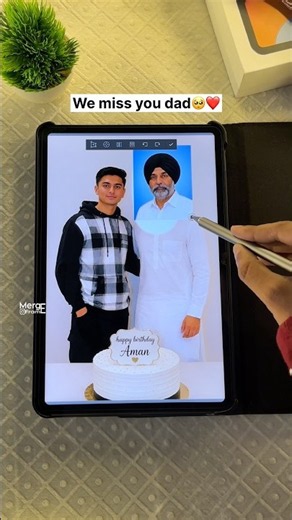 Birthday surprise gift for brother 🥺| Digital Merge | Family Photo Merge #shorts #merge #digitalart