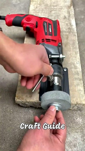 🛠️ 🪵 Bench Mounted Electric Drill Grinding Wheel Attachment