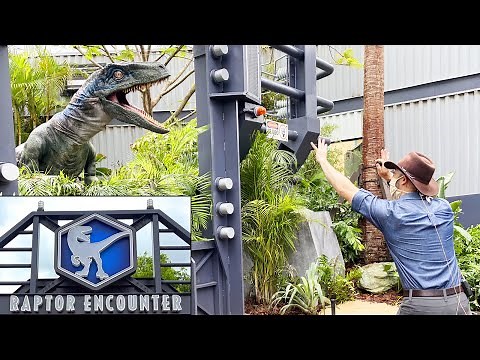 New Jurassic World Raptor Encounter at Universal Orlando w/ Baby Raptor & Blue, Islands of Adventure