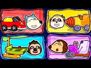 Wolfoo Four Colors Garage Challenge | Wolfoo And Friend In Underland | Kids Cartoon