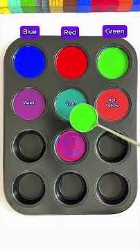 Create 9 Random Colors from the 3 Primary Colors #colormixing #satisfying