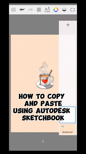 How to copy and paste using Autodesk Sketchbook☕✍️ #fyp #foryou #art #digitalart #fypシ゚viral #drawing #tutorial #foryoupage #tiktok #viral