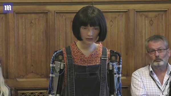 British humanoid Ai-Da 'falls asleep' while talking to House of Lords