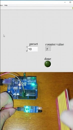 lập trình LabVIEW đếm số lượng sản phẩm - Counter in LabVIEW #short #labview #arduino #demsanpham