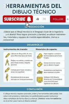 infografía locutada sobre las herramientas de dibujo tecnico