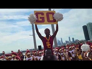 USC Trojans Marching Band performs All We Do is Win Navy Pier Chicago 2025