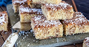 Kanelbullesockerkaka i långpanna | Fredriks Fika
