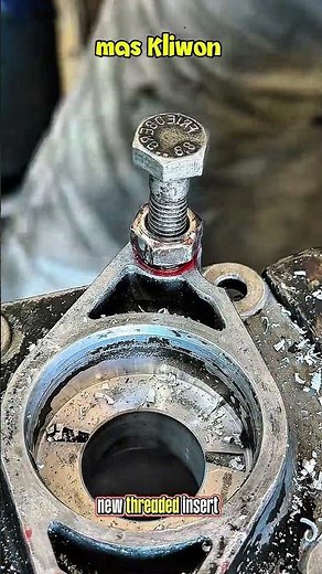 How to Repair Stripped Threads Using a Threaded Insert#shorts #automotive #diy #tools #satisfying