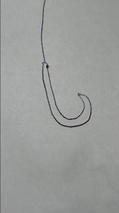 How to draw easy fish hook 🪝￼#art #draw #drawing #shorts