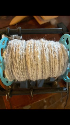 100% English Angora from my Bunny Clover. It’s so soft and squishy! 🤩😍🤩 Angora is my favorite yarn ever to knit and weave with. I’m obsessed. I have plans to spin a little of each of my bunnies past and present for a few of my own projects and then the rest I will spin up to put in my etsy shop. I’m running behind as my neck and jaw are still keeping me from spinning too much at a time. No bunnies were harmed. Wool comes from my pet angora bunnies when I groom them. #englishangora #angorawool