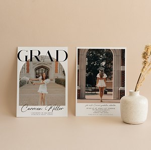 2024 Graduation Template Announcement Invitation Card Custom Class of 2024 Evite Photo Card Graduate High School College Grad Party - Etsy