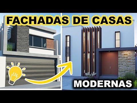 30 FACHADAS DE CASAS MODERNAS, Sencillas, Minimalistas, Mexicanas, Diferentes colores y modelos.