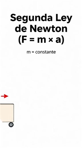 Segunda Ley de Newton: fuerza y aceleración La Segunda Ley de Newton explica cómo la fuerza y la masa determinan la aceleración de un objeto. Si la masa se mantiene constante, al duplicar la fuerza, la aceleración también se duplica. Física explicada de forma simple y visual. #SegundaLeyDeNewton #Fisica #FisicaBasica #Newton #Ciencia #Educacion #AprenderFisica #FisicaVisual #STEM #DivulgacionCientifica | Clases Global Online Ingeniería y Matemática.
