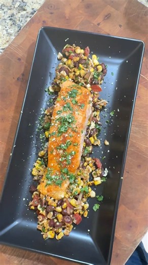 10-Minute Air Fryer Salmon Dinner | High-Protein Meal Prep Idea