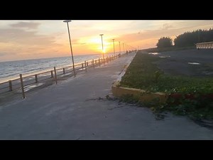Afternoon walk along the beach to watch the sunset at Khai Long tourist area, Dat Mui Ca Mau !!!
