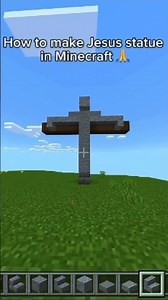 How to make Jesus statue in Minecraft 🙏 #minecraft #jesus
