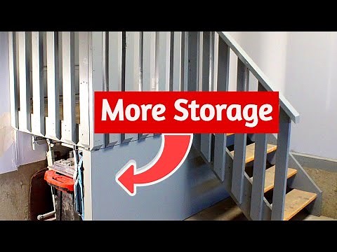 DIY Garage Stairs With Landing | relocate for more length and storage