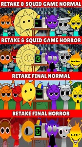 210K views · 1K reactions | Incredibox Sprunki Retake & Squid Game Normal VS Horror VS Retake Final Normal VS Horror | Pwink Mainan | Facebook