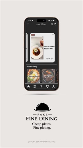 Fake Fine Dining – App Concept | Food Plating App UI