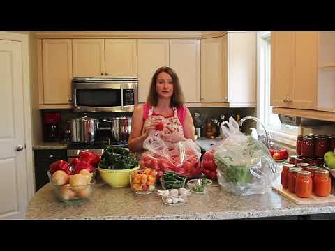 How to make the best chunky tomato salsa and to preserve it using the water bath processing method.