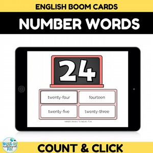 Number Recognition Assessment 20-30 Boom Cards