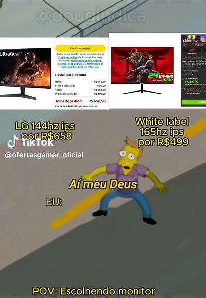 Comparação entre Monitor LG e Monitor White Label