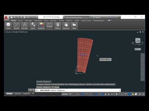 Flatten Or Unfold Surface In AutoCAD