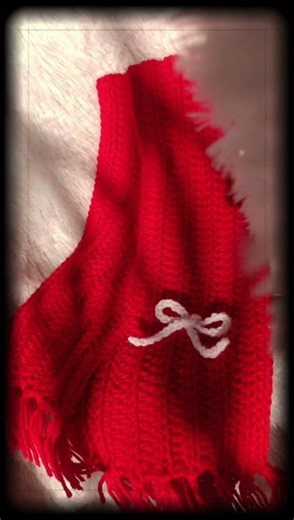 Crochet Red Scarf 🧣 🧶♥️🩹