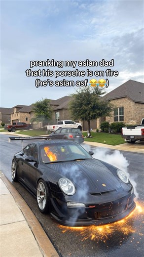 how do I turn off fire mode 😭 #ai #aiprank #prank #porsche #car