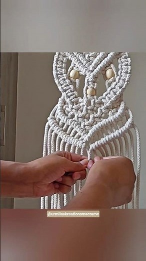 Macrame Owl Wallhanging 🦉 || macrame animals #viralvideo #shorts #funny