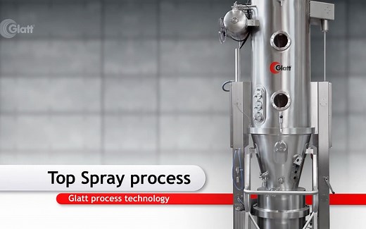 Glatt TopSpray granulation process by fluidized bed 格拉特顶喷制粒流化床