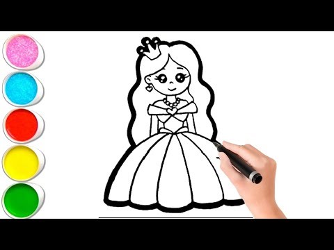 how to Draw a Beautiful Disney Princess 💓 | How to Draw Barbie drawing easily