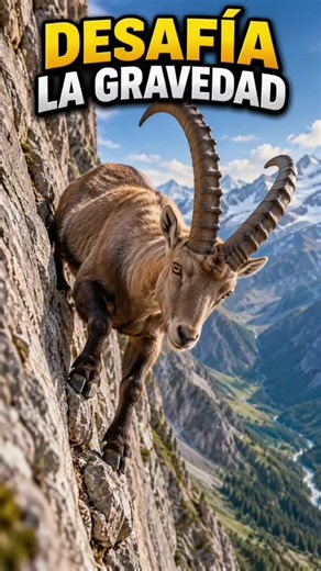 🐐⛰️ El íbice alpino puede moverse por paredes rocosas que parecen imposibles. Sus pezuñas especializadas y su increíble precisión le permiten aprovechar pequeñas salientes de roca y moverse por terrenos extremadamente inclinados. ¿Tú te atreverías a subir ahí? 😳 #Animalia #Ibex #CabraMontes #Animales #Naturaleza