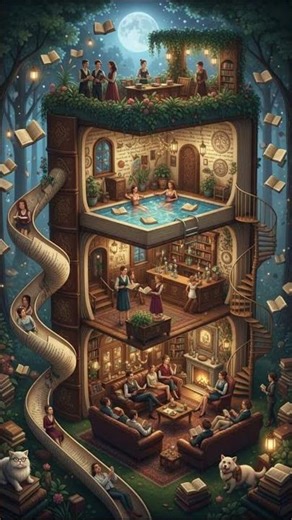 Giant Ancient Book Library Castle | Dream House Party