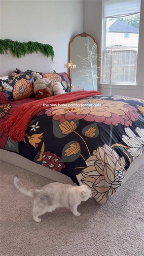 the boho floral print you loved in the quilt is now a comforter set 🌿 same dreamy look, but softer, fluffier, and perfect for cozy season. #BohoComforter #FloralBedding #ComforterSet #CozyBedroom #bedroomdecor