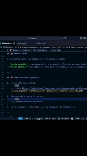 Como comentar em um código com html e readme md