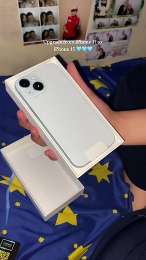 time for an upgrade! 🥹🩵 #iphone15blue #iphone15 #iphoneunboxing #unboxing #foryou