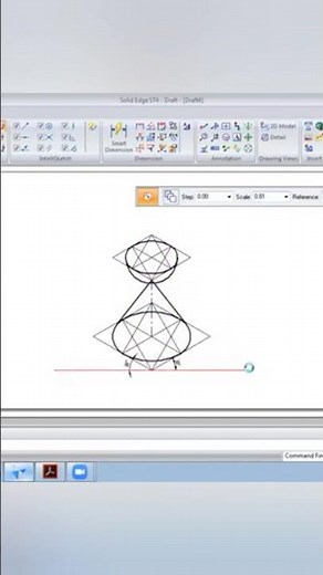 Isomertric Projection: Hemisphere on cone #isometric #engineeringdrawing #caed #vtu