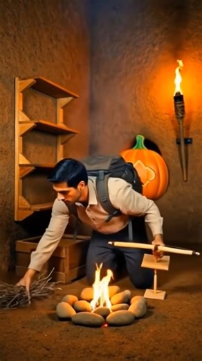 I Built an Underground Shelter Inside a Giant Pumpkin! 🎃