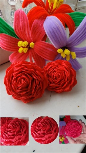 Paper Flowers 🌸📄#paperflowers#paperflower#diyflowers#paperart