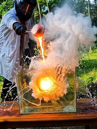 Molten Salt Vs Water #trickstogo #science #experiment