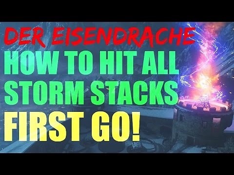 Der Eisendrache - How To Hit All Storm Bow Wooden Stacks First Go | Black Ops 3 Zombies |