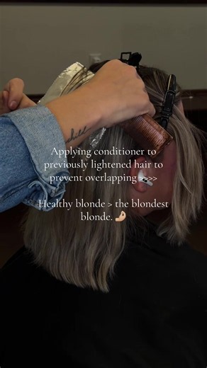Protecting previously lightened hair from overlap